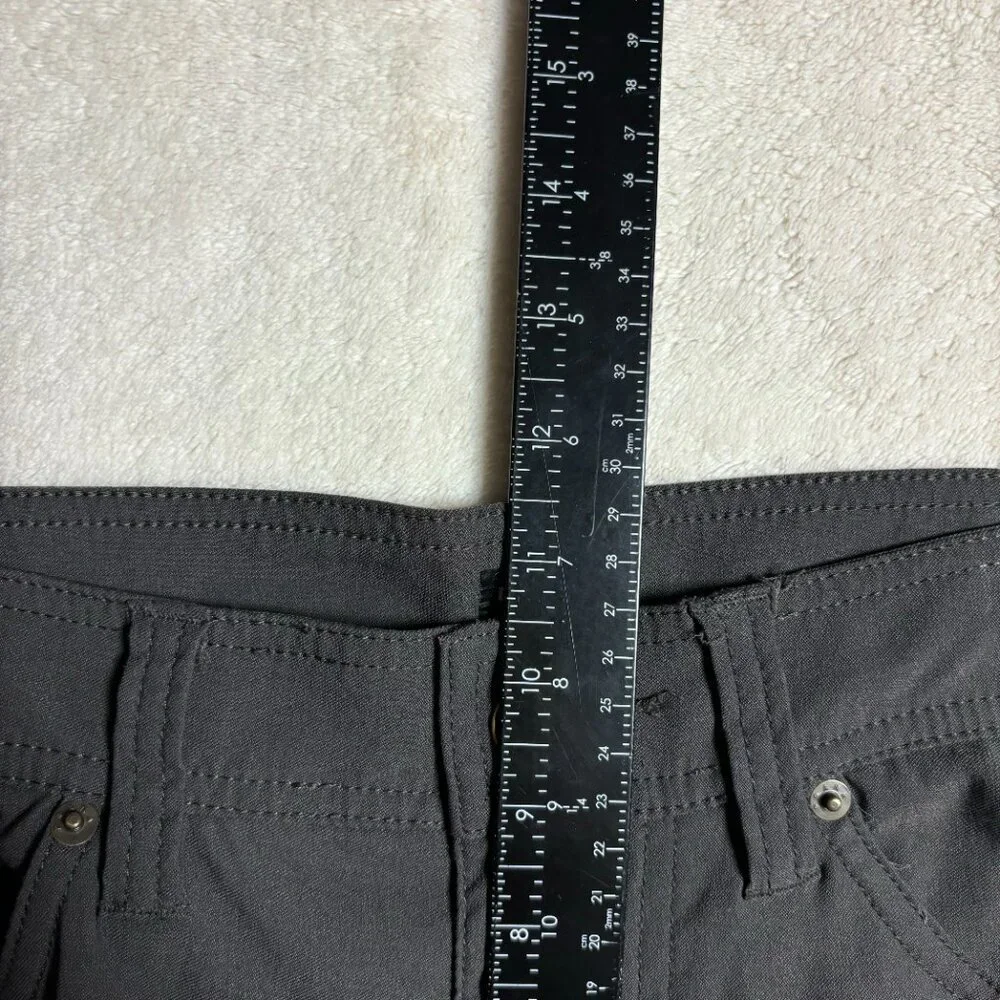 Prana‎ Womens Brion II 5-Pocket Pants Grey Lightweight Straight Fit Nylon 33x27